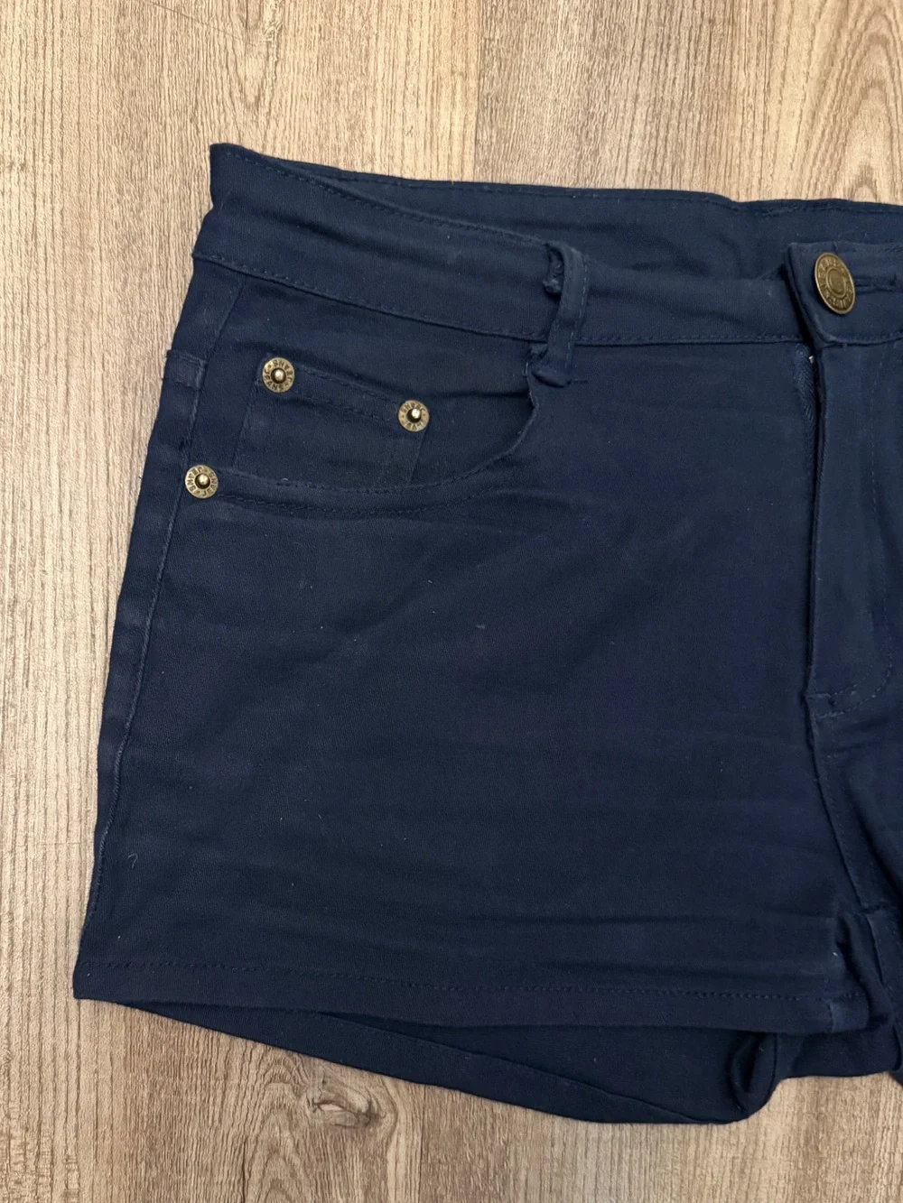 HDE Denim Booty Shorts - Navy